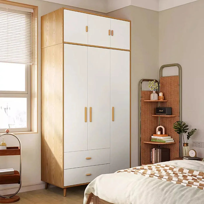 White Wood Wardrobe Storage Partition Organizer Bedroom Wardrobe Free Shipping Rangement Chambre Space Saving Furniture