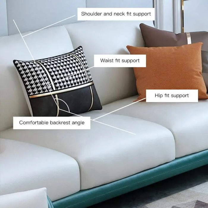 Light Luxury Sponge Sofa For Living Room Home Furniture Sets Luxury Simplicity French Designer Sectional Leather Sofa Armchair