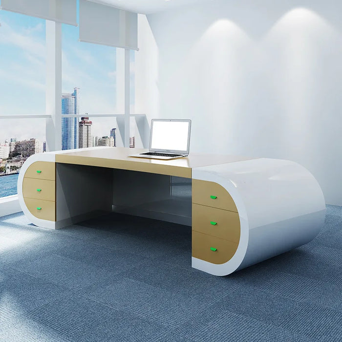 Office Furniture Boss Desk Simple Modern Arc Paint Desk