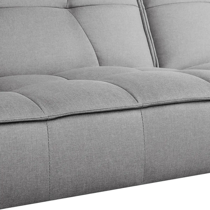 Sleeper Sofa Bed Convertible Sofa Modern Futon Couches Fold Up and Down Linen Fabric Recliner Couch,Dark Gray/Grey/Black