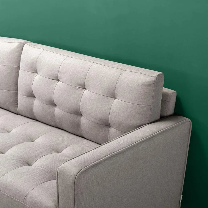 ZINUS Benton Sofa Couch / Grid Tufted Cushions / Easy, Tool-Free Assembly Stone Grey Furniture Sofa