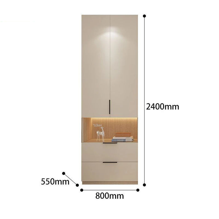 Minimilist Bedroom Wardrobe Glass Transparent Vertical Vanity Storage Organizer Multi Layer Closet Elegant Rangement Furniture