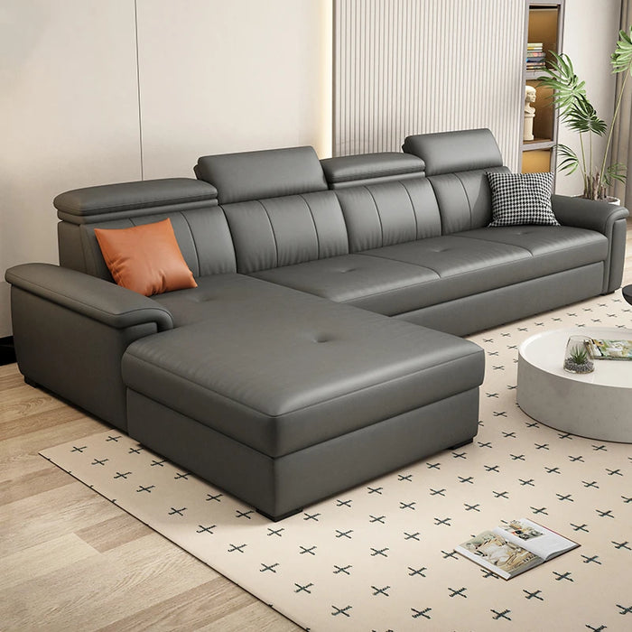Leather Nordic Recliner Sofa Double Comfortable Black Modern Waterproof Sofa Luxury Reading Salon Meuble Living Room Furniture