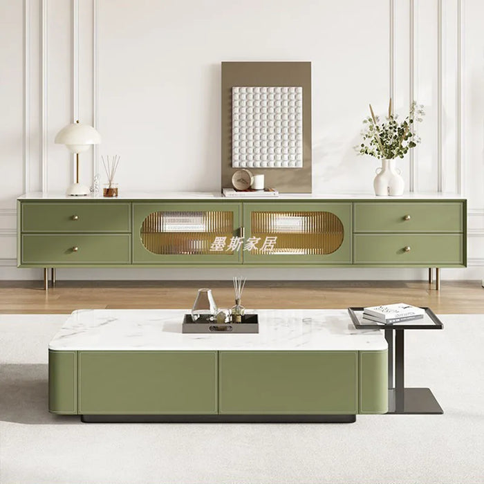 Table Modern Saddle Leather TV Cabinet Girl Monitor TV Stands Television Chest of Drawers Moveis Living Room Furniture for Tv