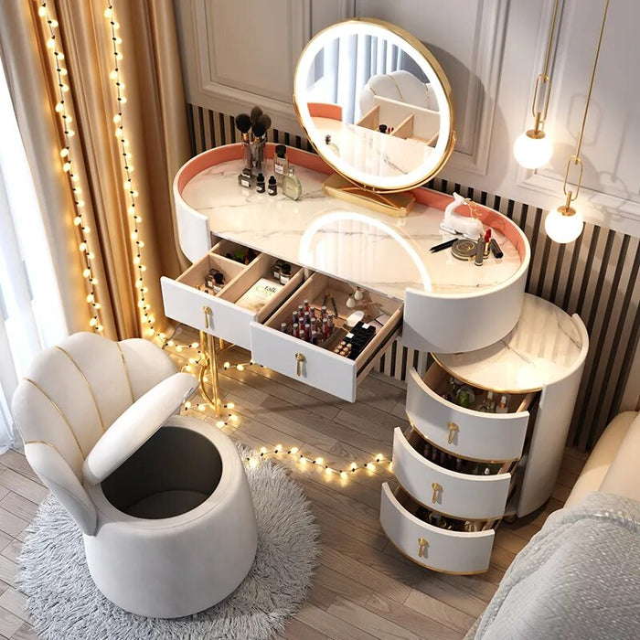 Mirrors Luxury Dressing Table Minimalist Container Drawer Coffee Storage Dressing Table White Meuble De Chambre Modern Furniture