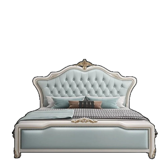 Soft Frame European Bed Waterproof Luxury King Size Wooden European Style Bed Double Modern Letto Matrimoniale Bedroom Furniture