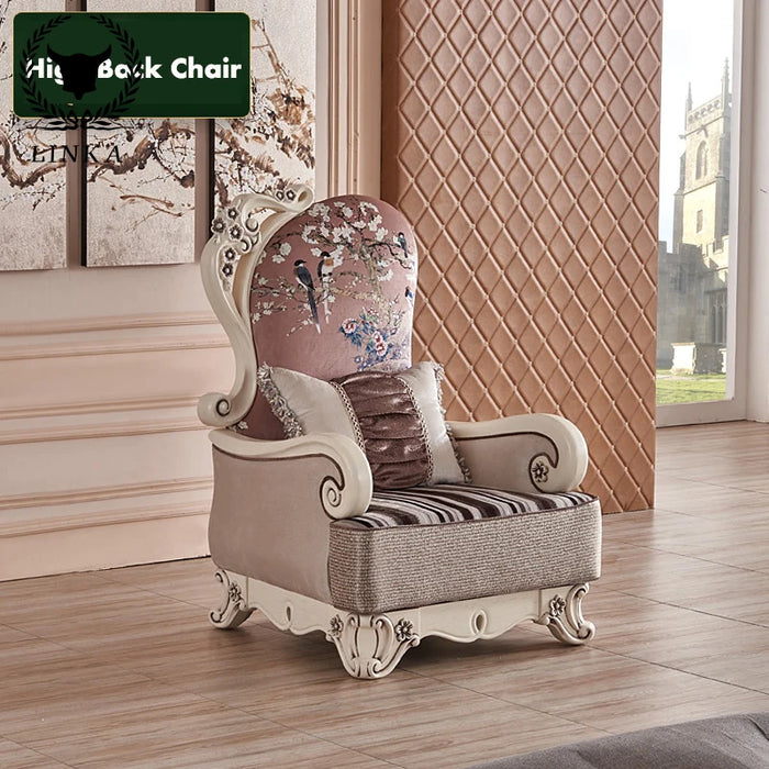 European sofa 1 + 2 + 3 seats + medium Table + 3 corner  / luxurious fabric  in the living room couch
