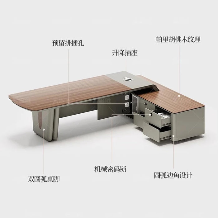 Reception Vanity Desk Organizers Storage Executive Computer Office Desk Gaming L Shape Mesa Para Computador Modern Furniture