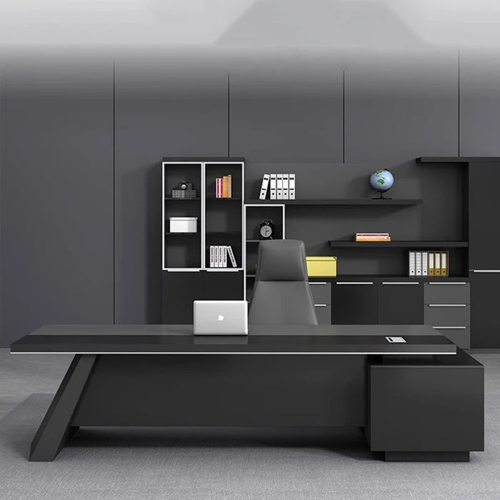 Black Long Office Desks Minimalist Unique Unique Storage Computer Desks Executive Conference Mesa Escritorio Home Furnitures