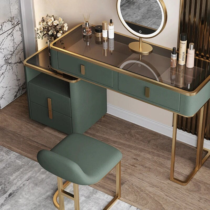 Luxury Nordic Vanity Tables Makeup Lights Mirror Modern Minimalist Vanity Tables Wooden Tavolo Trucco Bedroom Furniture WZ50VT