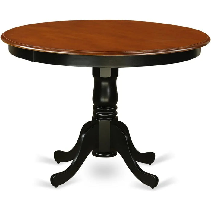 42x42 Inch Room Table 5 PieceRound Dining Room Table with Pedestal and 4 Faux Leather Upholstered Dining Chairs