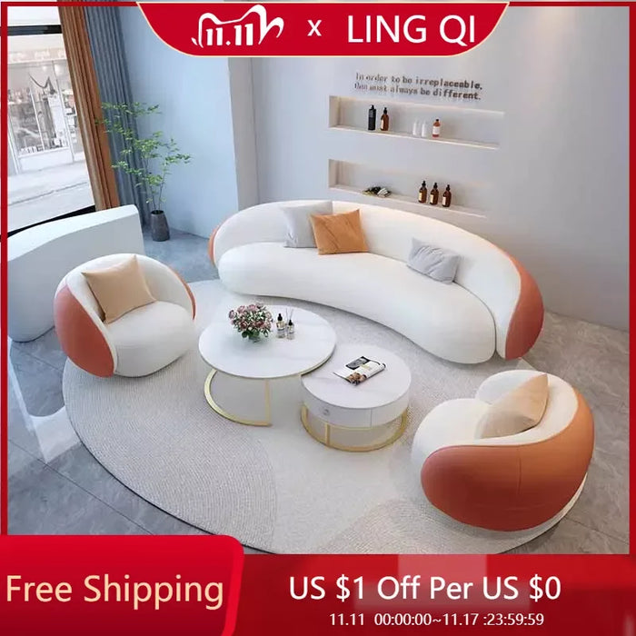 Lounge Minimalist Relax Sofa Living Room Nordic Style Adults Luxury Sofa Floor Modern Designer Divani Soggiorno Home Furniture