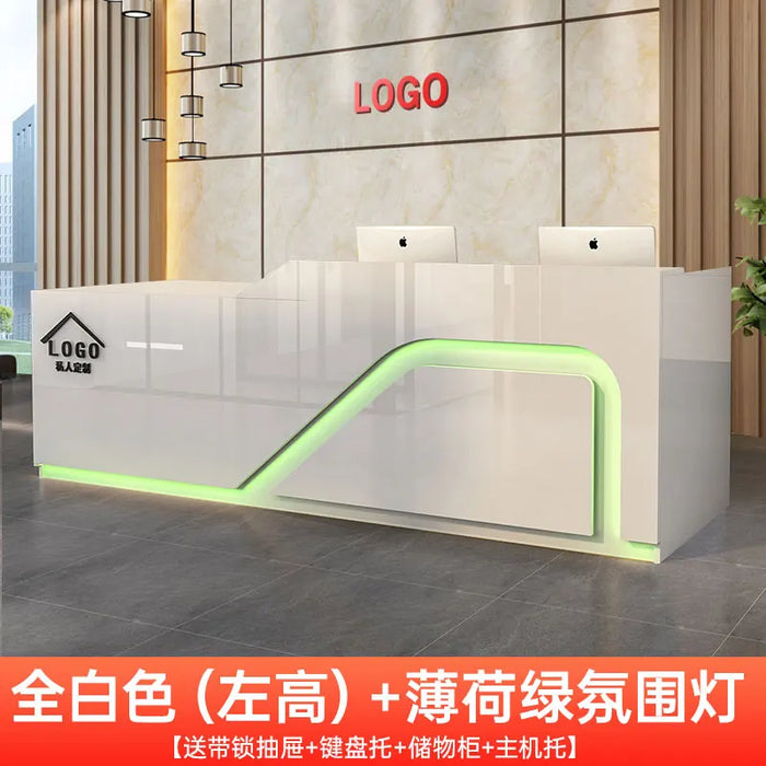 Consable Modern Reception Desk Computer European Information Cashier Table Lectern Mostrador Tienda Garden Furniture Sets