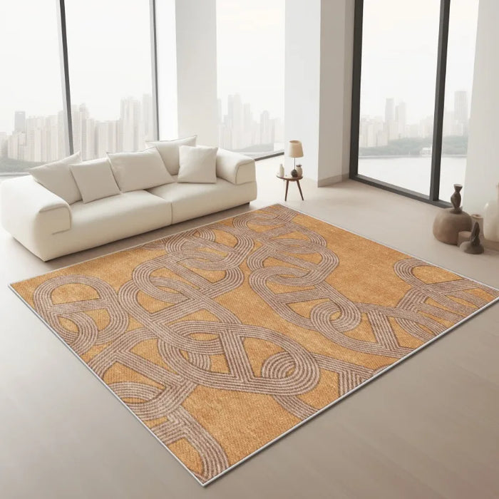 Advanced Interlocking Chain Decorate Living Room Carpet Cloakroom Bedroom Bedside Soft Mat Coffee Table Plush Rug Ковер Tapis 러그