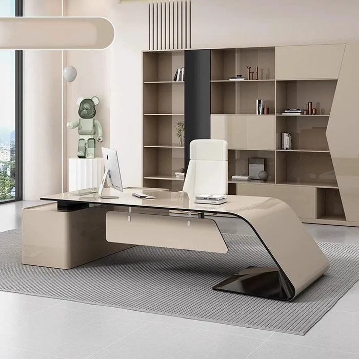 Executive Converter Office Desks Computer Study Drawers Desktops Writing Storage Executive Shelf Mesa De Escritorio Furniture