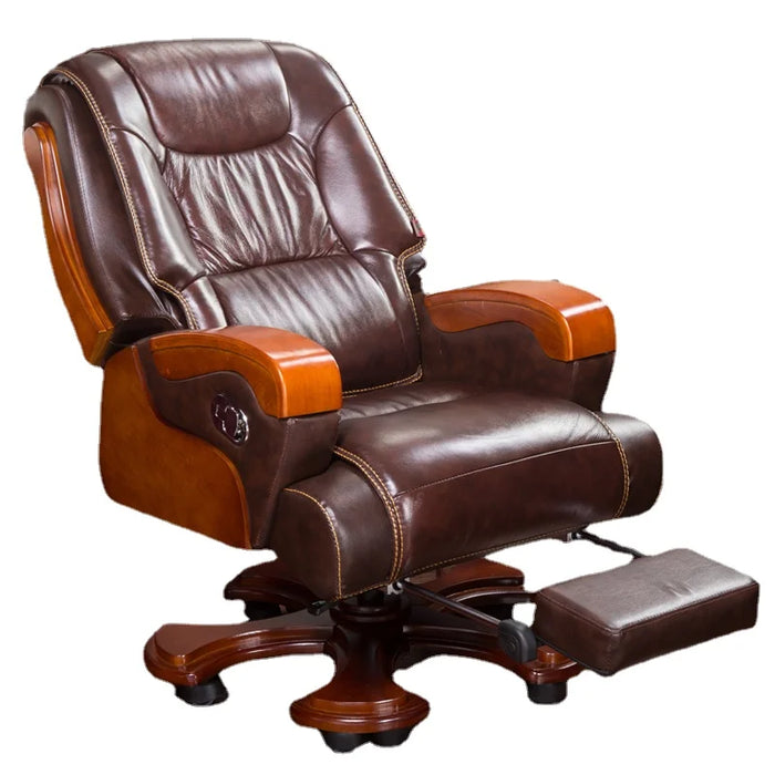 Modern Massage Leather Office Chair Waiting Floor Design Wheels Rotating Chair Hand Foot Rest Silla De Oficina Office Furniture