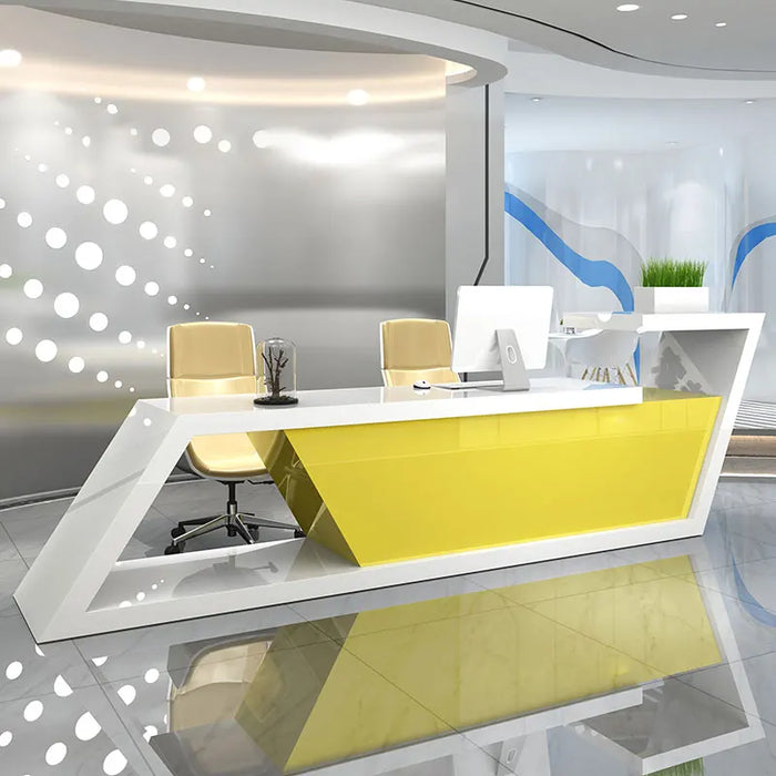 Cash Checkout Reception Desk Supermarket White Hair Salon Spa Premium Reception Desk Modern Theke Rezeption Luxury Furniture HDH