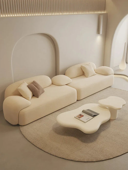Jiji Cream Style Fabric Sofa Combination Modern Living Room Home