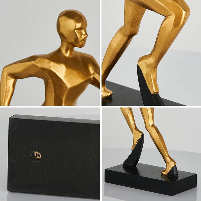 Modern Abstract Runner Ornaments Gold Figurines Office Accessories Living Room Decoration Decorative Figurines Desk Decoration