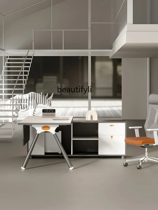 Office Tables Simple Modern Light Luxury Executive Desk and Chair Combination Fashion Office Desk Minimalist Style