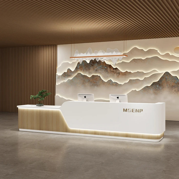 Lecture Executive Reception Desk Wood Office Mobile Spa Cashier Reception Desk Laudry Rezeption Desk Beauty Office Furniture