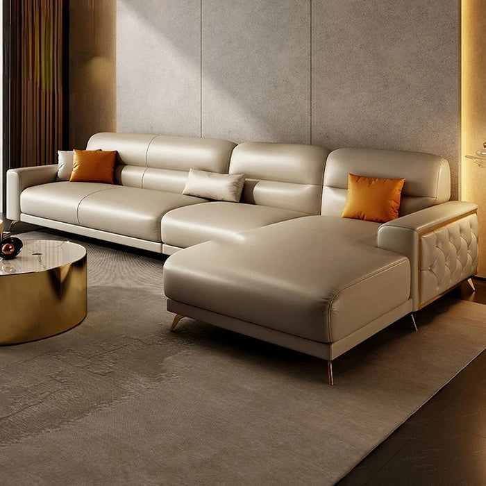Luxury Leather Living Room Sofas Italian Japanese Simple Nordic Modern Cornercombination Divani Da Soggiorno Salon Furniture
