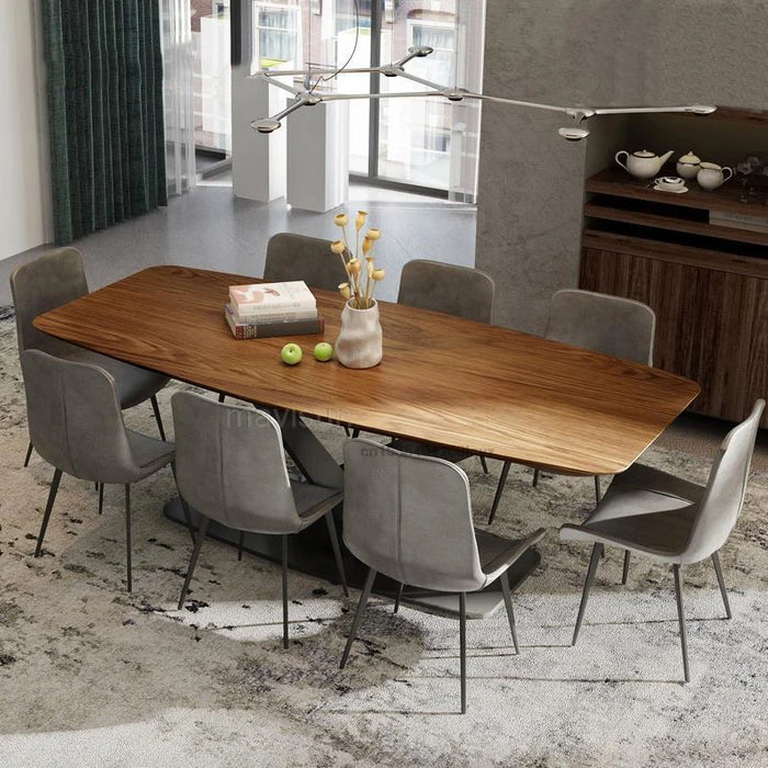 Nordic Walnut Rectangular Kitchen Table Creative Designer Kitchen Furniture Livingroom Poker Dining Table And Chair Combination