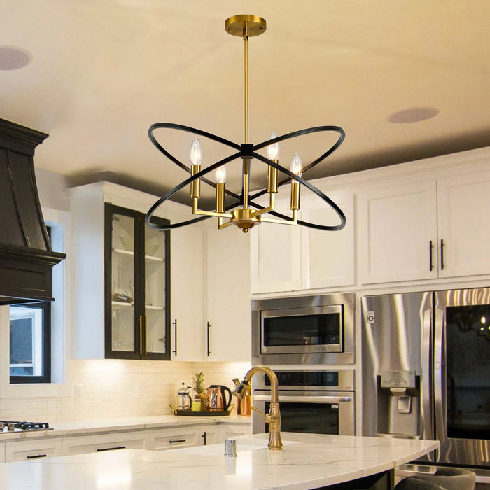 Luxurious Black Gold Chandeliers for Living Room Restaurant Indoor Decor Hanglamp Ceiling Lighting Fixtures Kitchen Pendant Lamp
