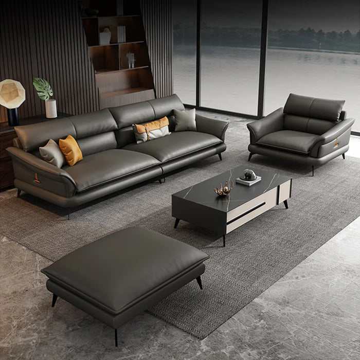 Nordic Leather Sofa Lazy Living Room Modern Cornersectional Modern Couch Sofas Italian Floor Wohnzimmer Sofas Home Furniture DWH