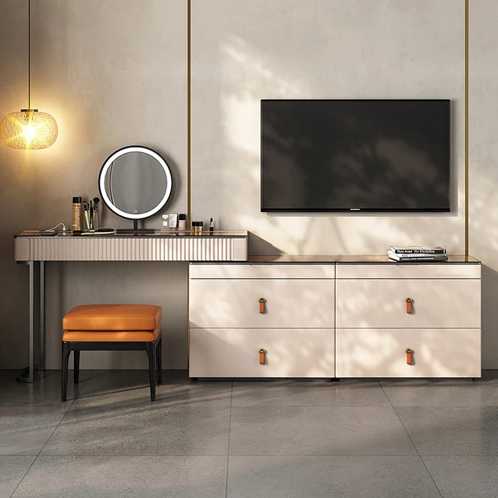 Space-Saving Modern Minimalist Makeup Vanity - Perfectfor Small Living Spaces, Effortless Elegance in a CompactDesign