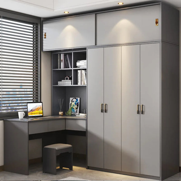 Small Wardrobes Single Rooms Black Handles Space Savers  European Design Entryway Kids Closet Knobs Kledingkast Home Furniture