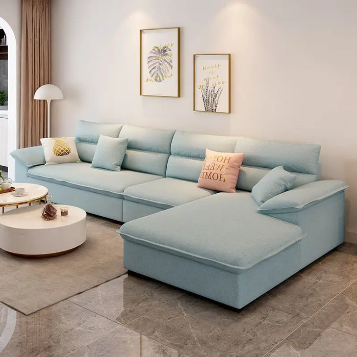 Minimalist modern small unit living room technology fabric sofa
