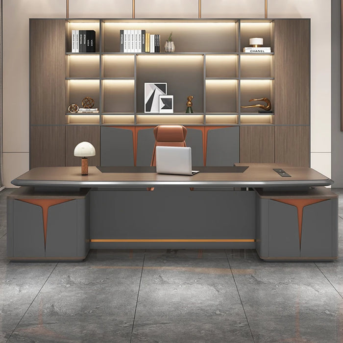 Console L Shape Workbench Meeting Drawers Executive Luxury Computer Office Desks Storage Scrivania Ufficio Lavoro Furniture