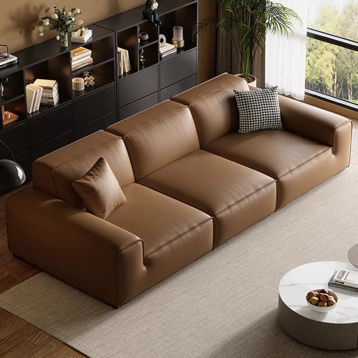Brown Europe Relax Sofa Lazy Bean Bag High Back Large Sofa Wood Modern Luxury Muebles Para Salas Modernos Home Furniture