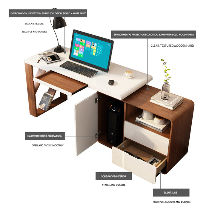 Modern Office Furniture Professional Extendable Wooden Stand Executive Office Desk Computer Table