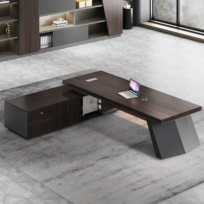 Executive Black Office Desk Standing Supplies Luxury European Computer Desks Mid Century Free Shipping Mesa Escritorio Furniture