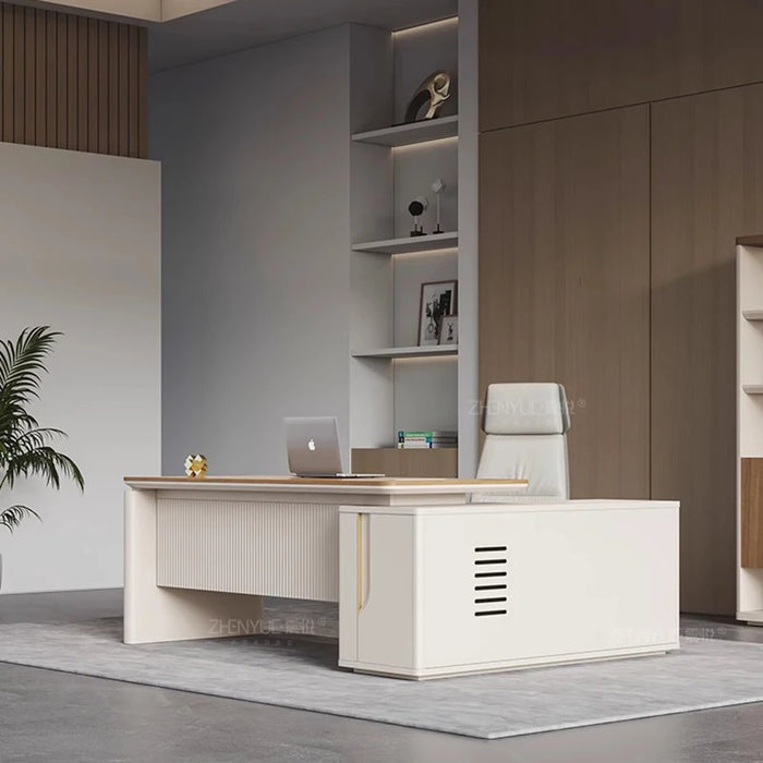 Reception Executive Office Desks Corner Standing Work Desktop Desks Modern Luxury Drawers Bureau Meuble Office Furniture WJ25XP