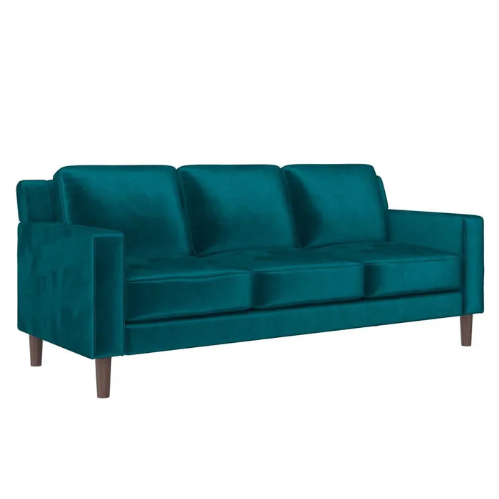 Living Room Velvet Sofa, 3 Seats, Green Sofas