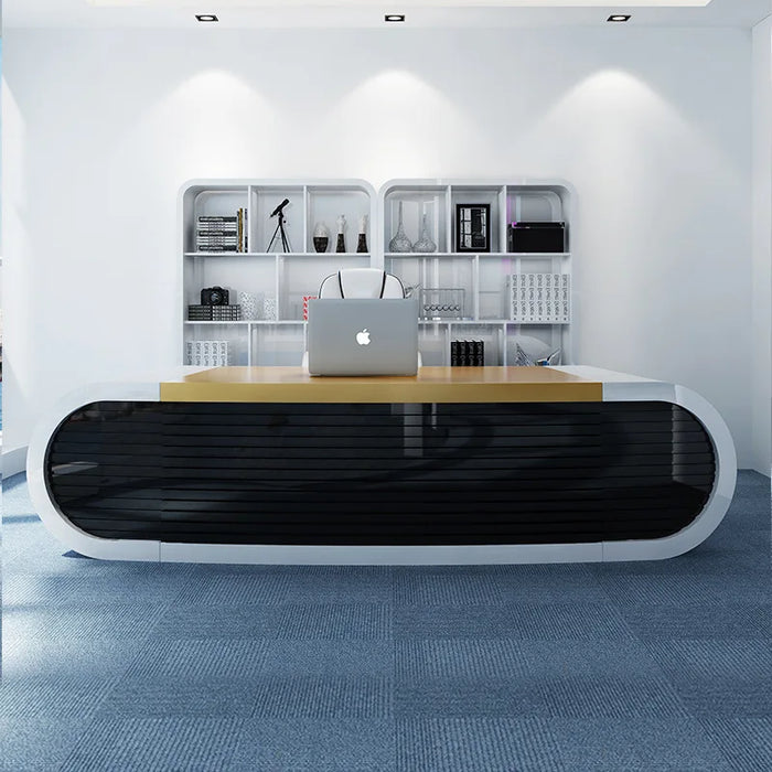 Office Furniture Boss Desk Simple Modern Arc Paint Desk