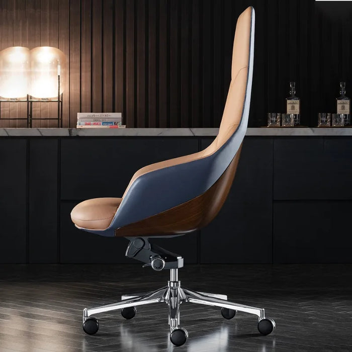 Designer Mobile Ergonomic Office Chair Computer PU Leather Rolling Office Chair Modern Silla Escritorio Home Furniture YQ50OC