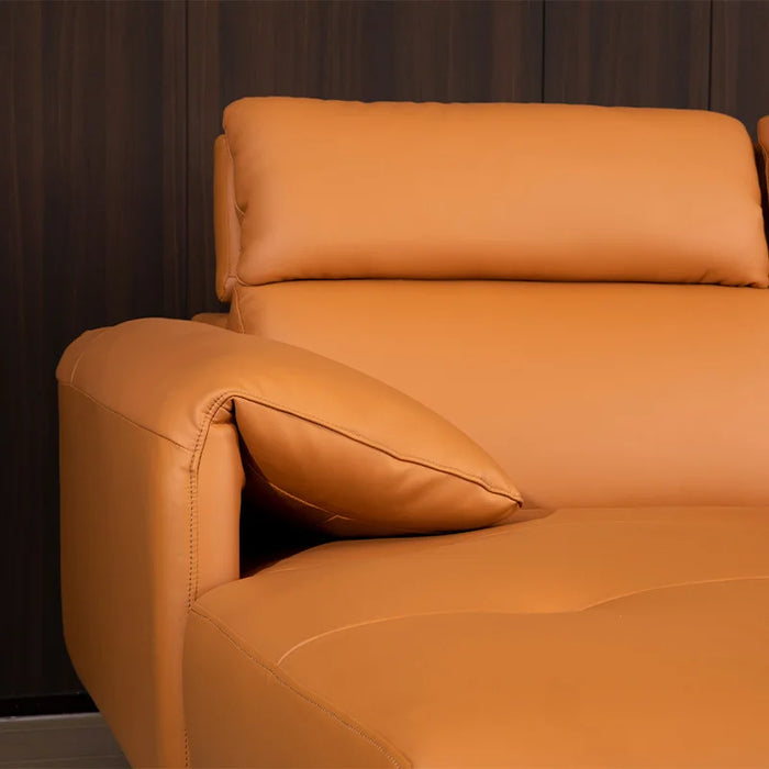 TuyaSimple Sofa Top Layer Cattle Drop Pattern Leather Modern Living Room Furniture Reception Italian Two-color Leather Sofa