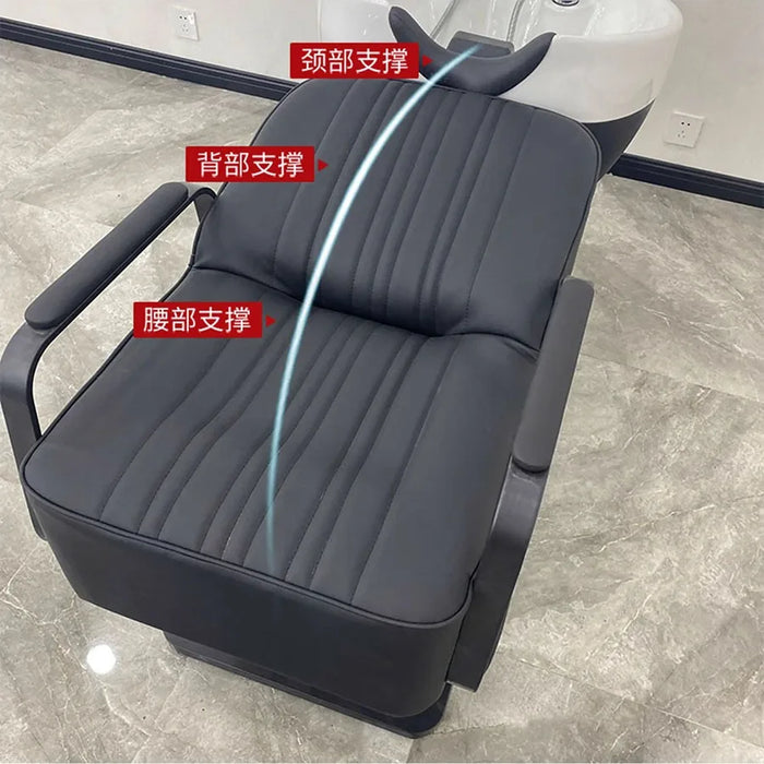 Barber Equipment Shampoo Chair Stylist Luxury Wash Hair Salon Shampoo Chair Basin Hairstylist Mobile Potable Cadeira Furniture