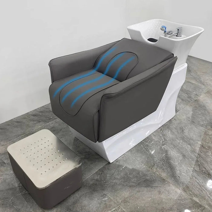 Massage Couch Shampoo Chair Stylist Luxury Wash Hair Salon Spa Shampoo Chair Basin Hairstylist Reclining Relaxing Cadeiras Chair