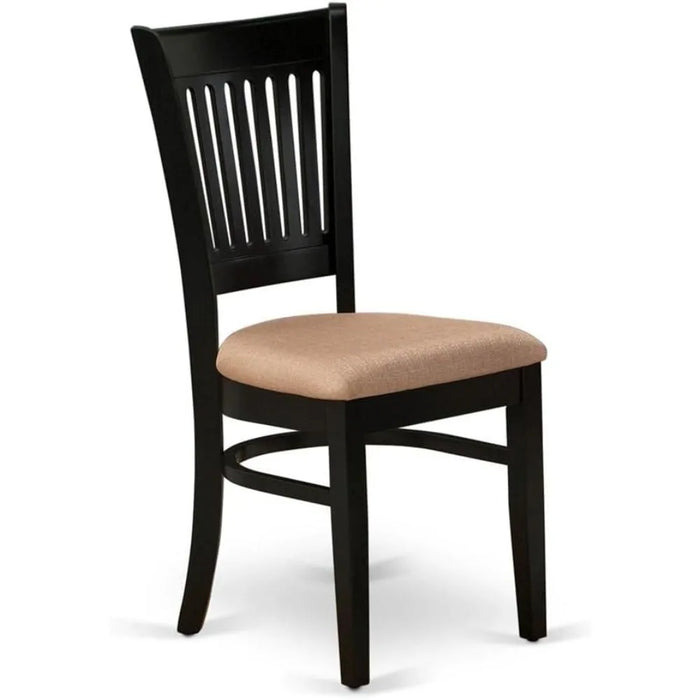 Dining Linen Fabric Upholstered Wood Chairs Set of 2freight Free Chair Room Furniture Home
