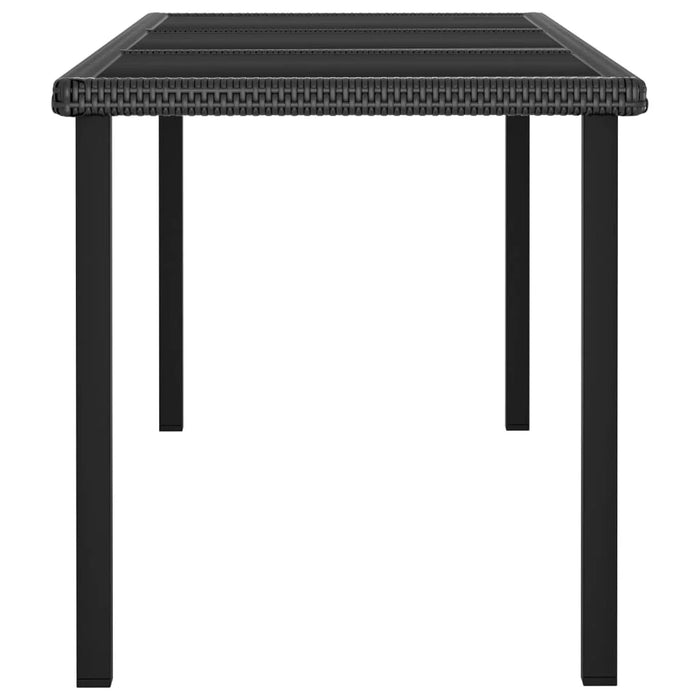 9 Piece Patio Dining Set Poly Rattan Black C Outdoor Table and Chair Sets Outdoor Furniture Sets