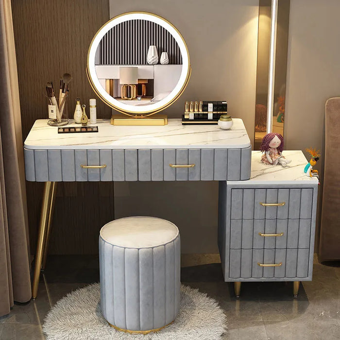 Modern Minimalist Dressing Table Mirror White Dressing Table Multi-functional Integrated Muebles De Dormitorio Bedroom Furniture