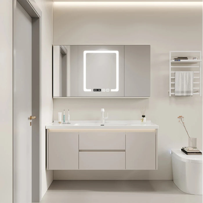 Vanity Bathroom Cabinet Mirror Modern Sink Drawer Shelves Bathroom Cabinet Storage Metal Badkamer Kast Home Furniture YQ50BC