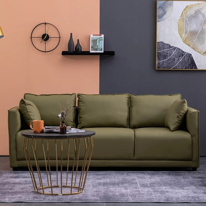 Modern Lazy Living Room Sofa Set Table Small Office Designer Leather Sofa Single Puff Relaxing Canape Salon Library Furniture