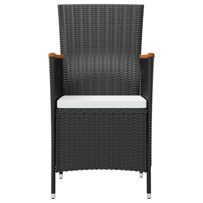 7 Piece Patio Dining Set with Cushions Poly Rattan A Outdoor Table and Chair Sets Outdoor Furniture Sets