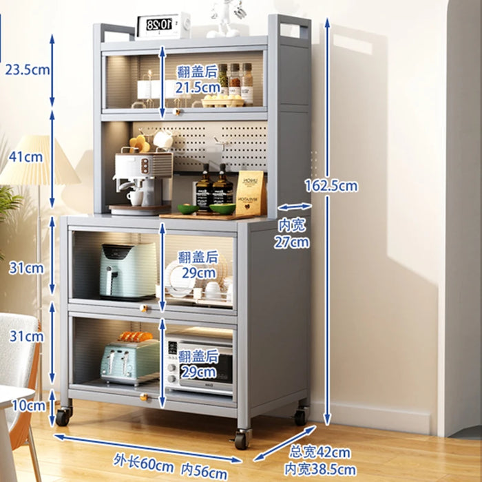 Laden Display Shelves Sideboard Shelf Modern Chinese Dining Dish Drawers Glass Sideboard Kitchen Armario Cozinha Furniture HDH